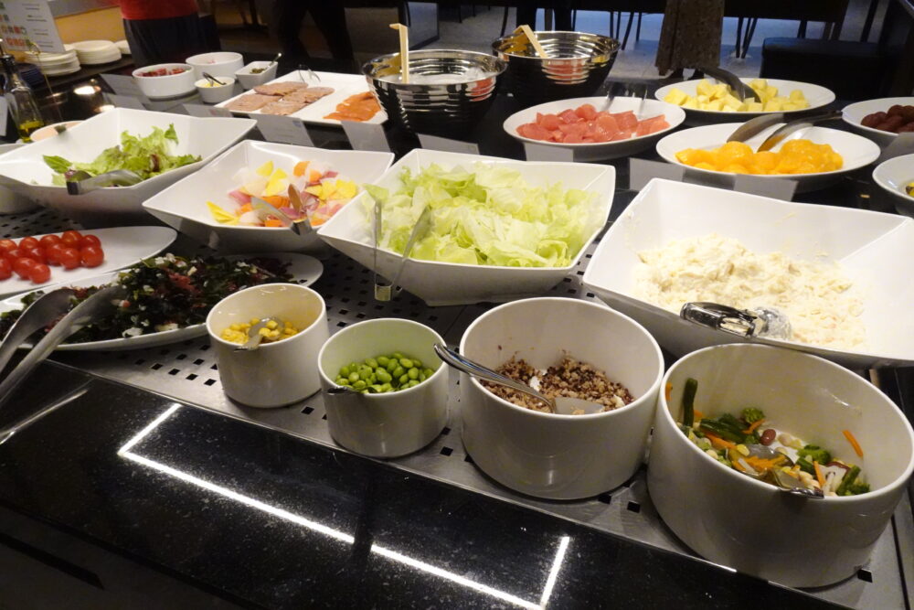 ヒルトン長崎の朝食のサラダ
