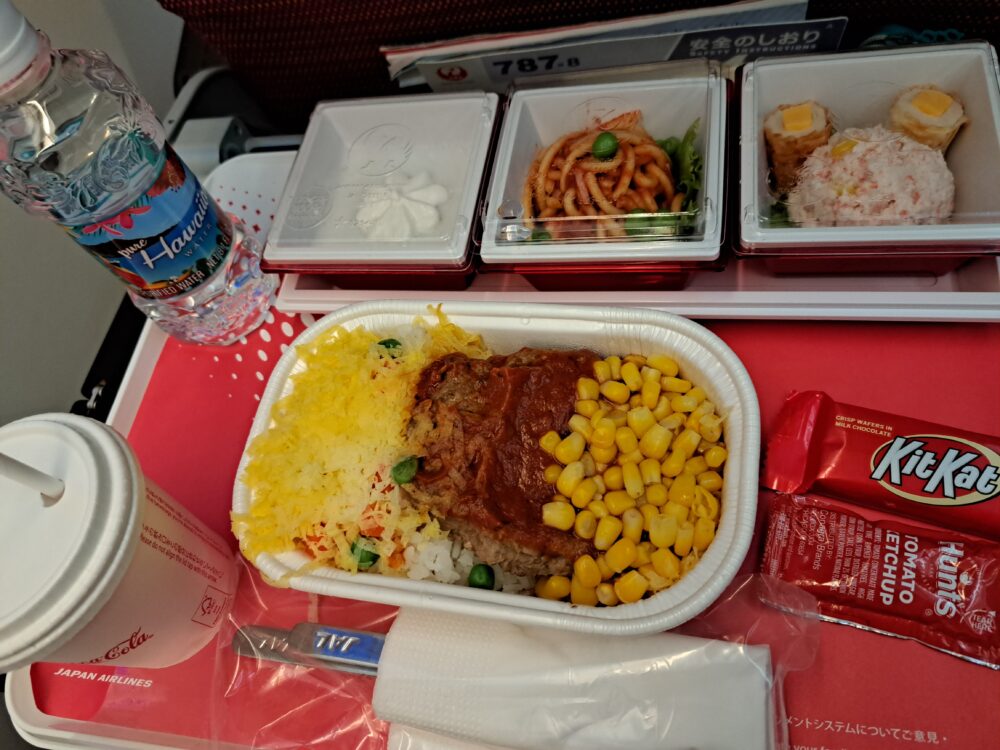 JALハワイ成田線機内食キッズメニュー