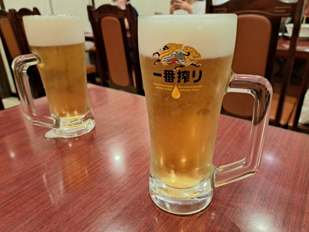 町屋の中華一番のビール