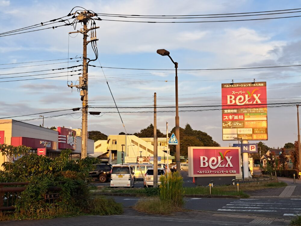 清水公園の最寄りスーパーベルクス野田七光台店