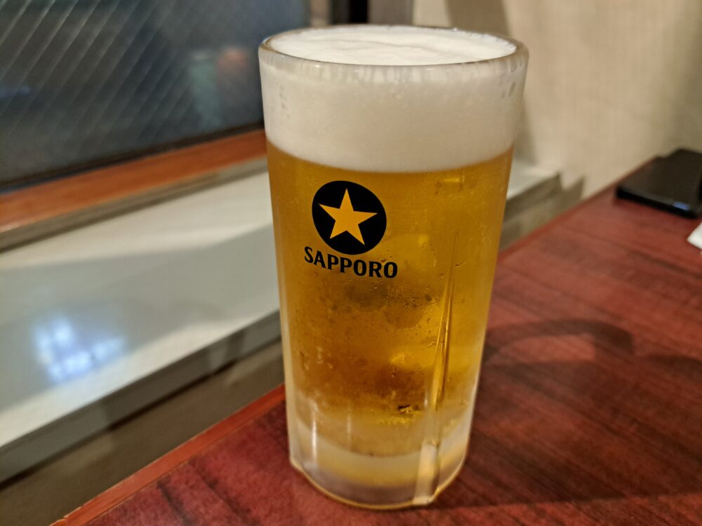 京城園のビール