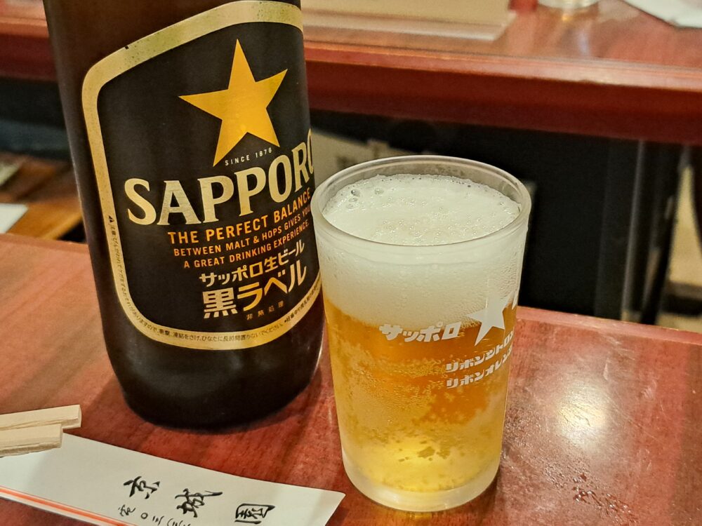 京城園の瓶ビール