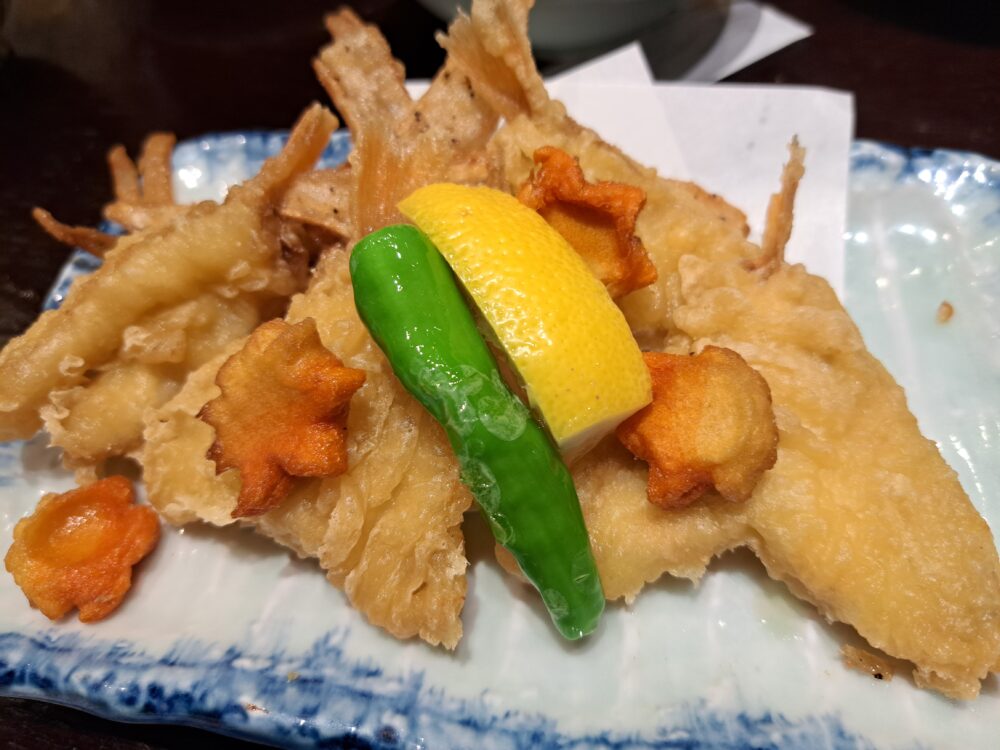 跳魚品川店ののどぐろの天麩羅