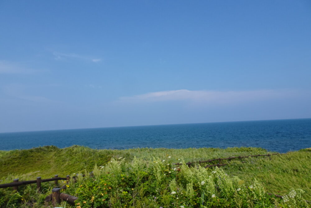 小清水原生花園カラオホーツク海を堪能