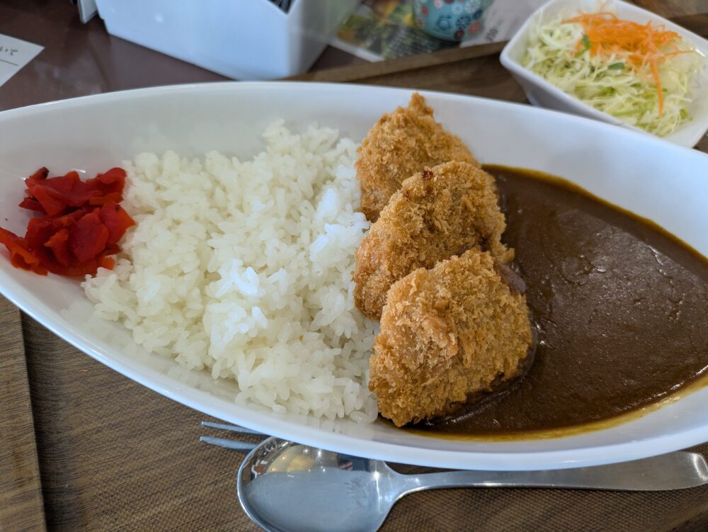 大平台カントリークラブのレストランのヒレカツカレー