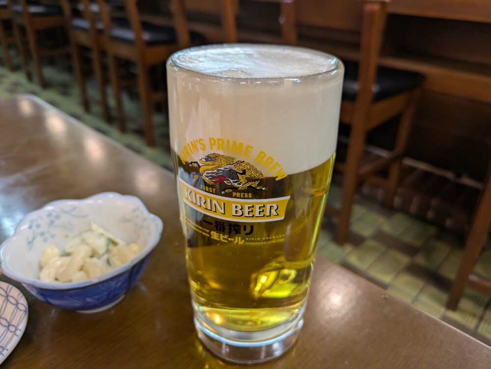 一心水産八柱店のビール