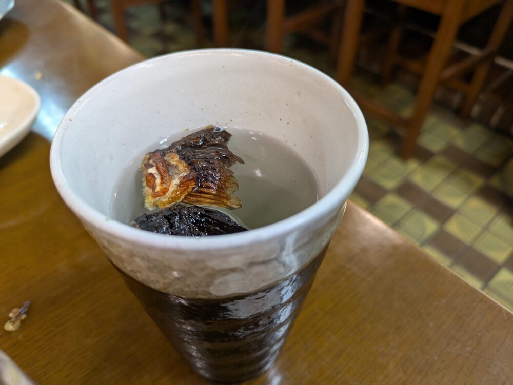 一心水産八柱店のふぐひれ酒