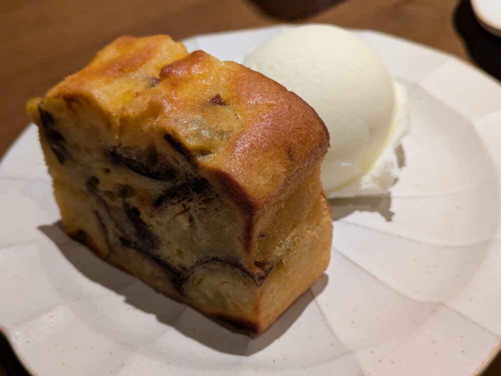 和食や太いちの紅天使のケーキとアイス