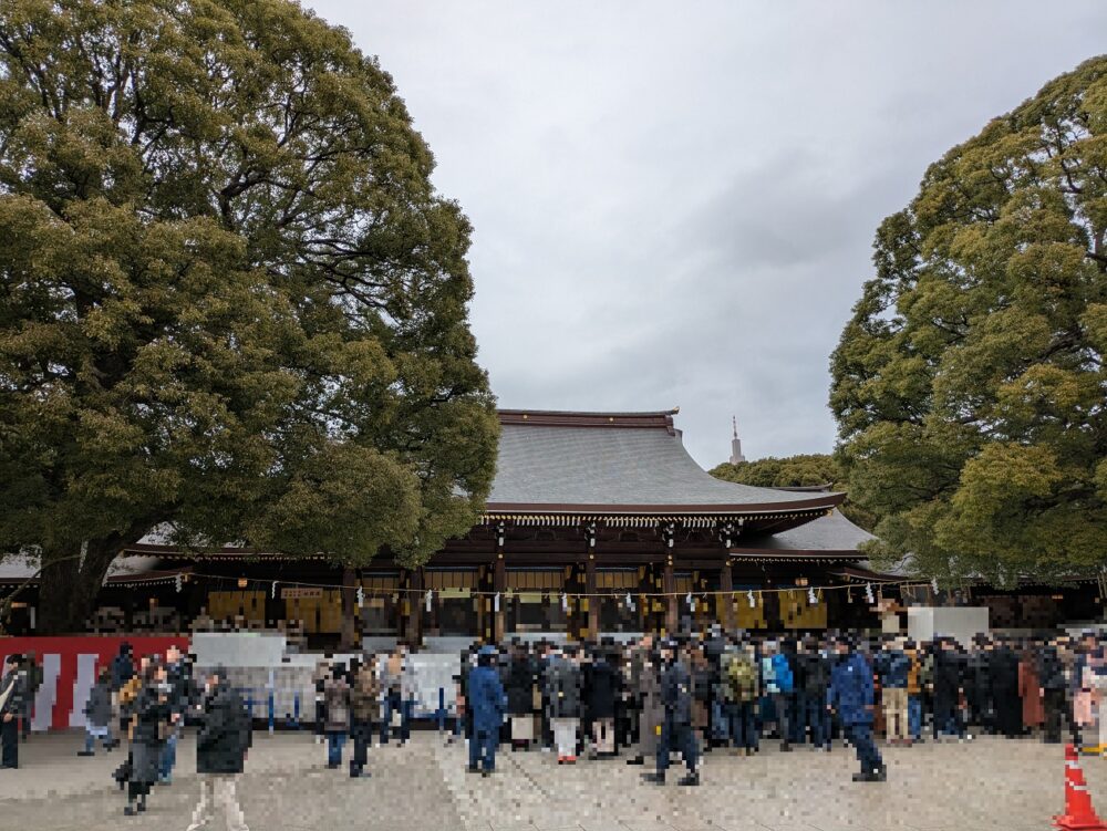 明治神宮の初詣の混雑状況