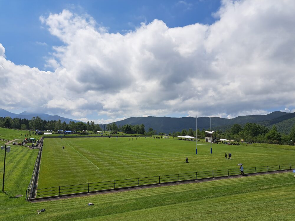 菅平高原のラグビー場