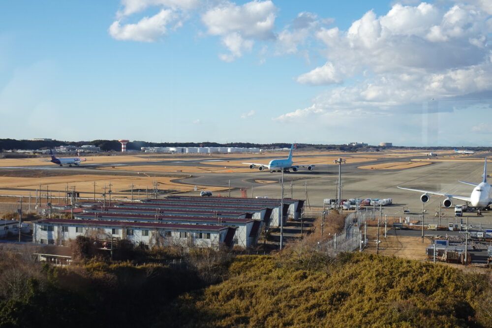 航空科学博物館の展望塔からの眺め