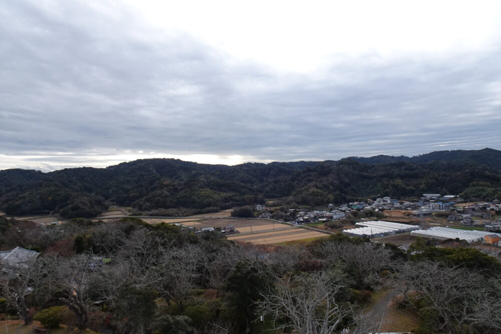 館山城の南からの眺め