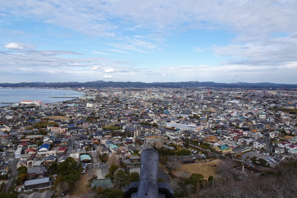 館山城の北の眺め