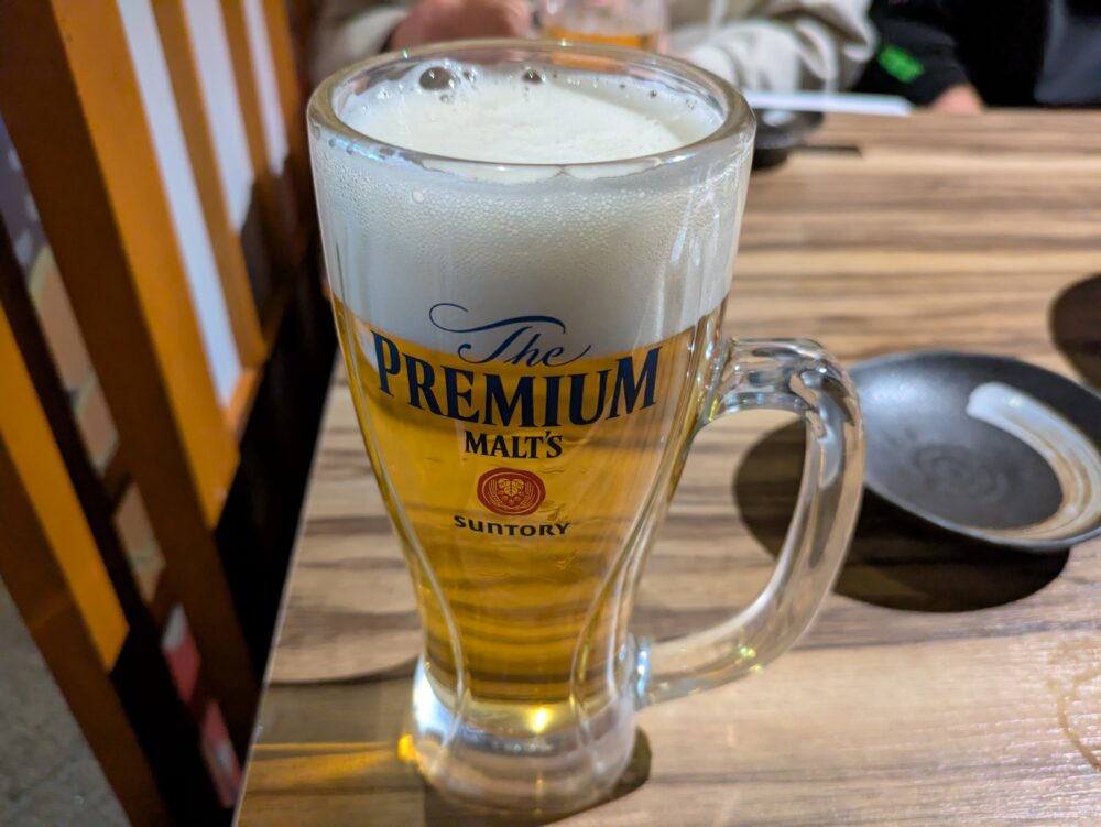 個室居酒屋しぐれのビール