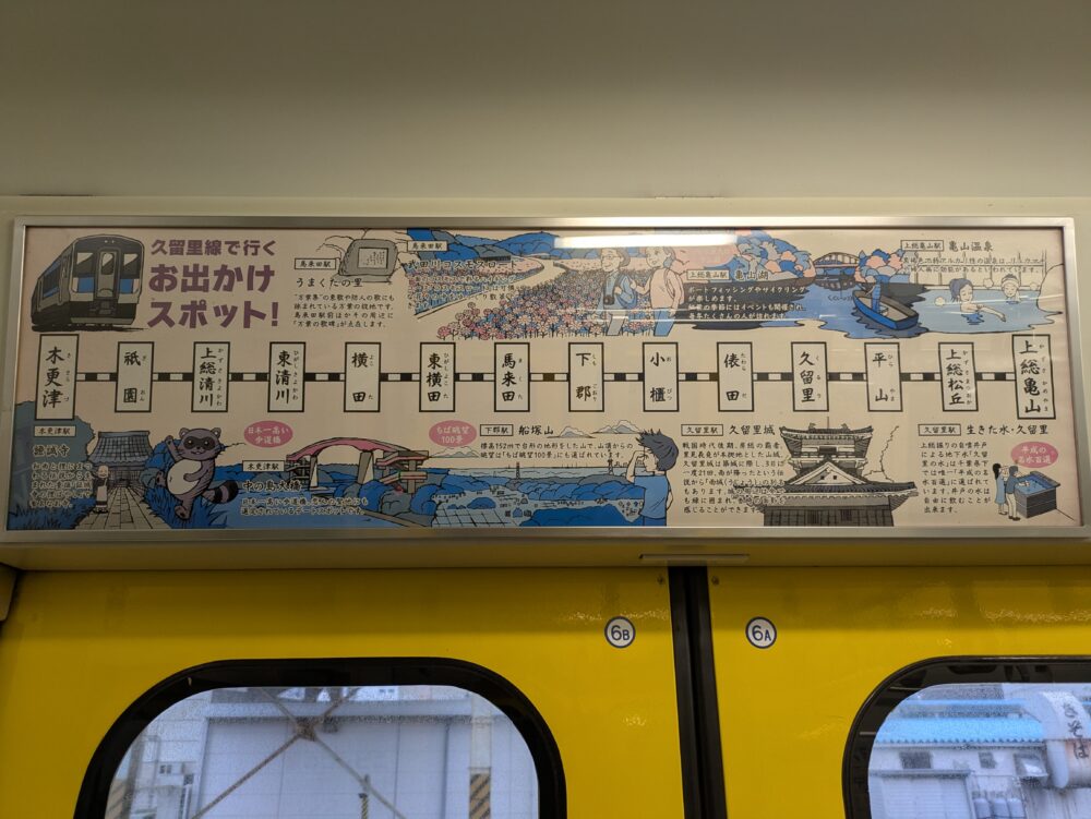 久留里線車内路線図