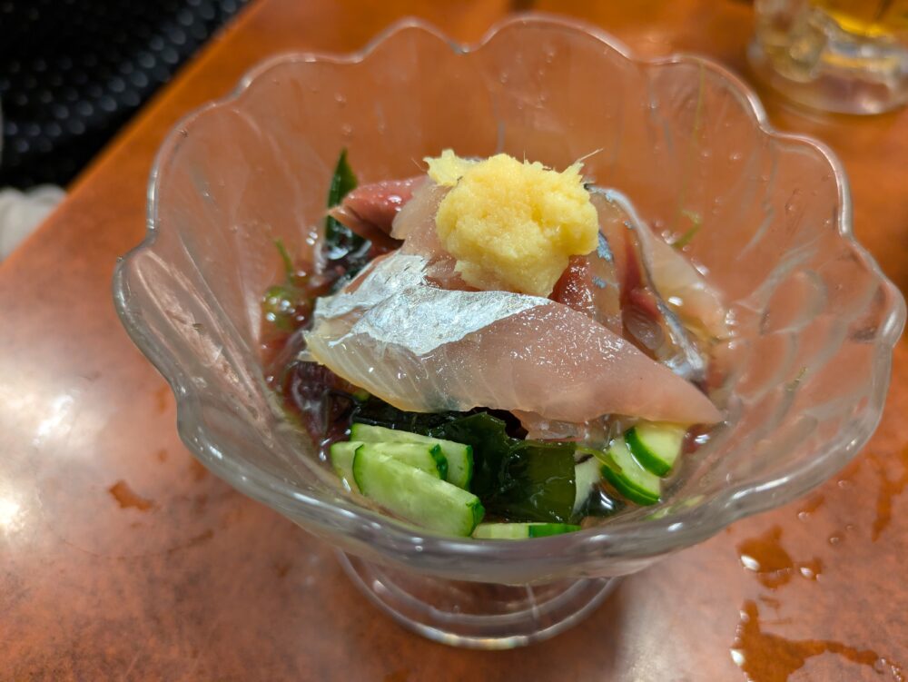 磯丸熱海平和通り店の鰺の酢の物