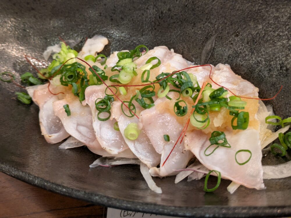 和食処五島の炙りクエのおろしポン酢