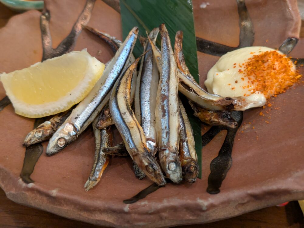 和食処五島のきびなご一夜干し炙り
