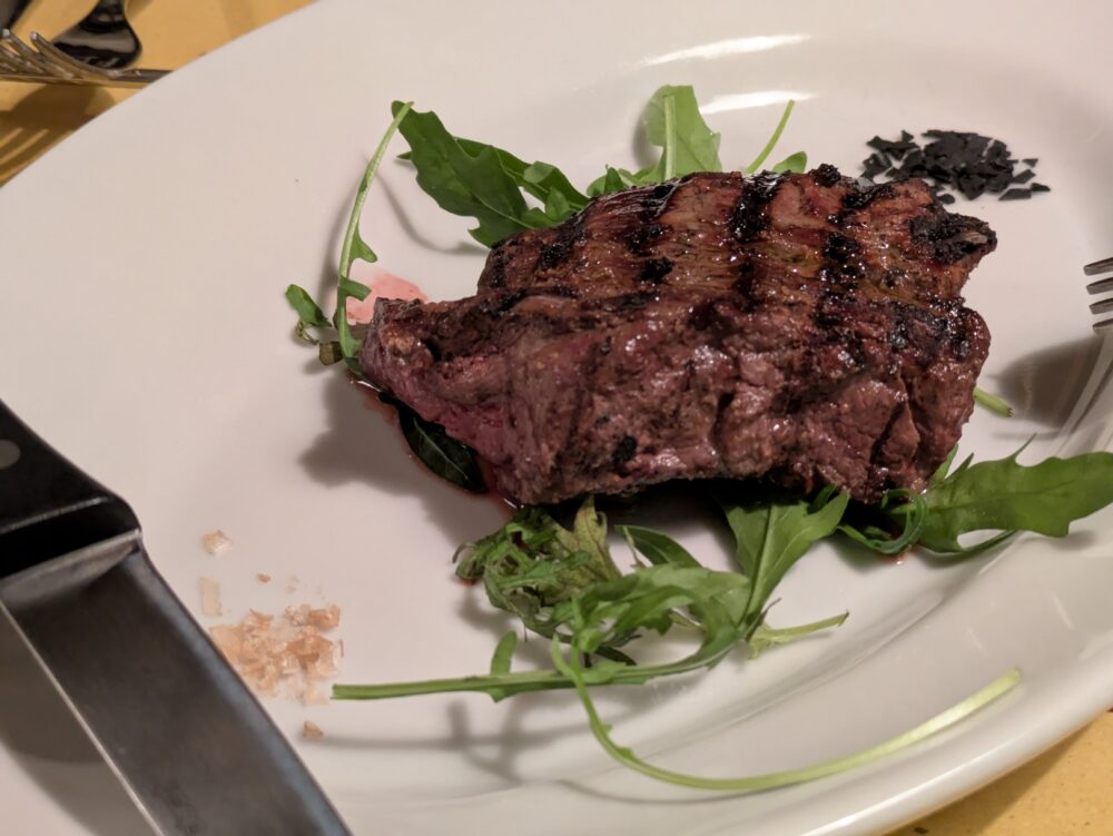 オステリアダアダの馬フィレ肉のグリル