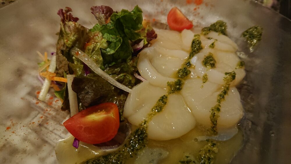 Patisserie&RestaurantAmour原木中山店のホタテのカルパッチョ
