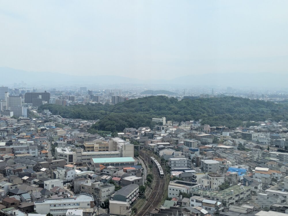 堺市役所21階展望ロビーからの仁徳天皇陵ビュー