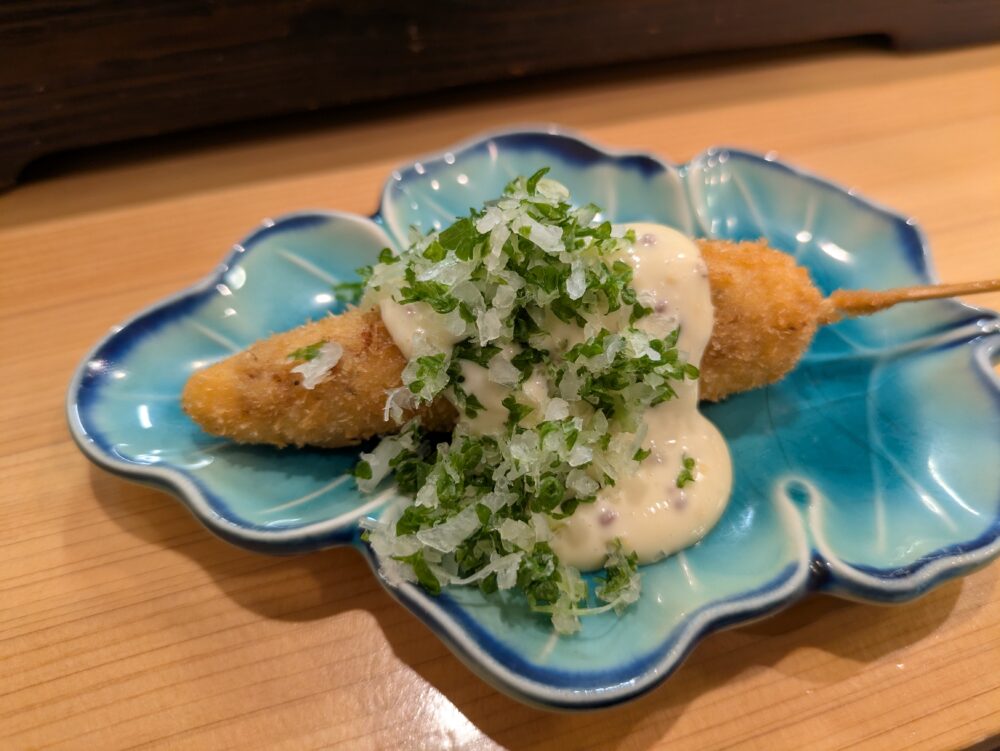 冨来也のヤングコーンの肉巻き