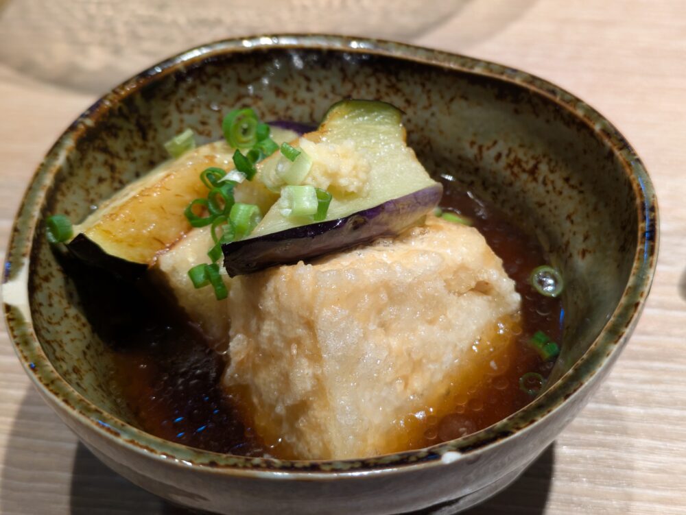 馬並み家三田本店の茄子の揚げ出し豆腐