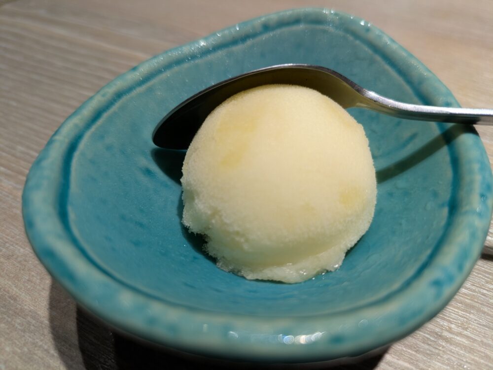 馬並み家三田本店のシャーベット