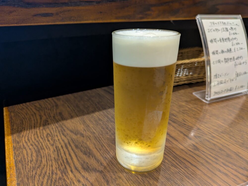 中華食堂ばくのビール