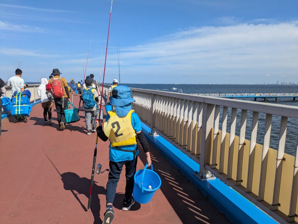オリジナルメーカー海づり公園の親子釣り教室で実体験