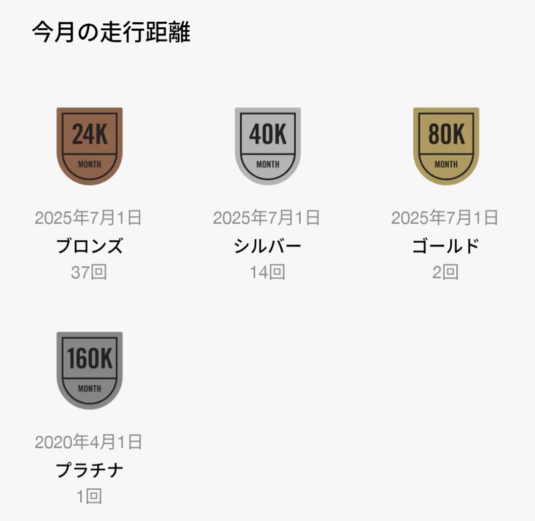 過去のラン記録