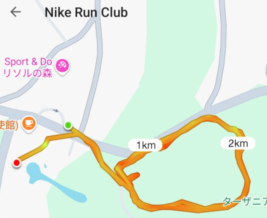 リソルの森のジョギングコースは1周700m