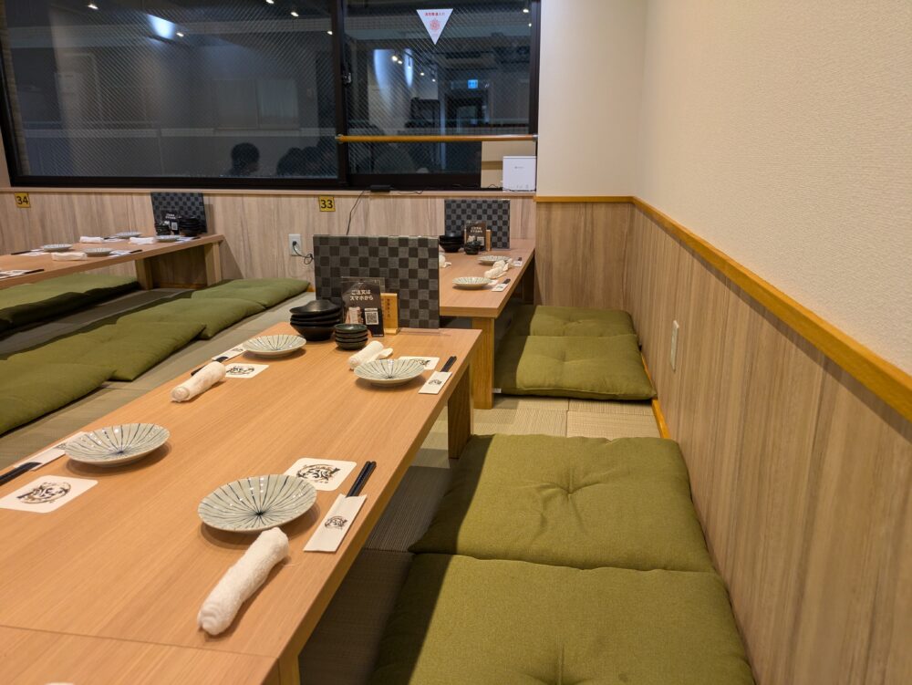 だい炭日本橋店の3階の座敷席