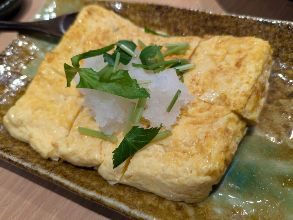 だい炭日本橋店の出汁が溢れる出汁巻き玉子