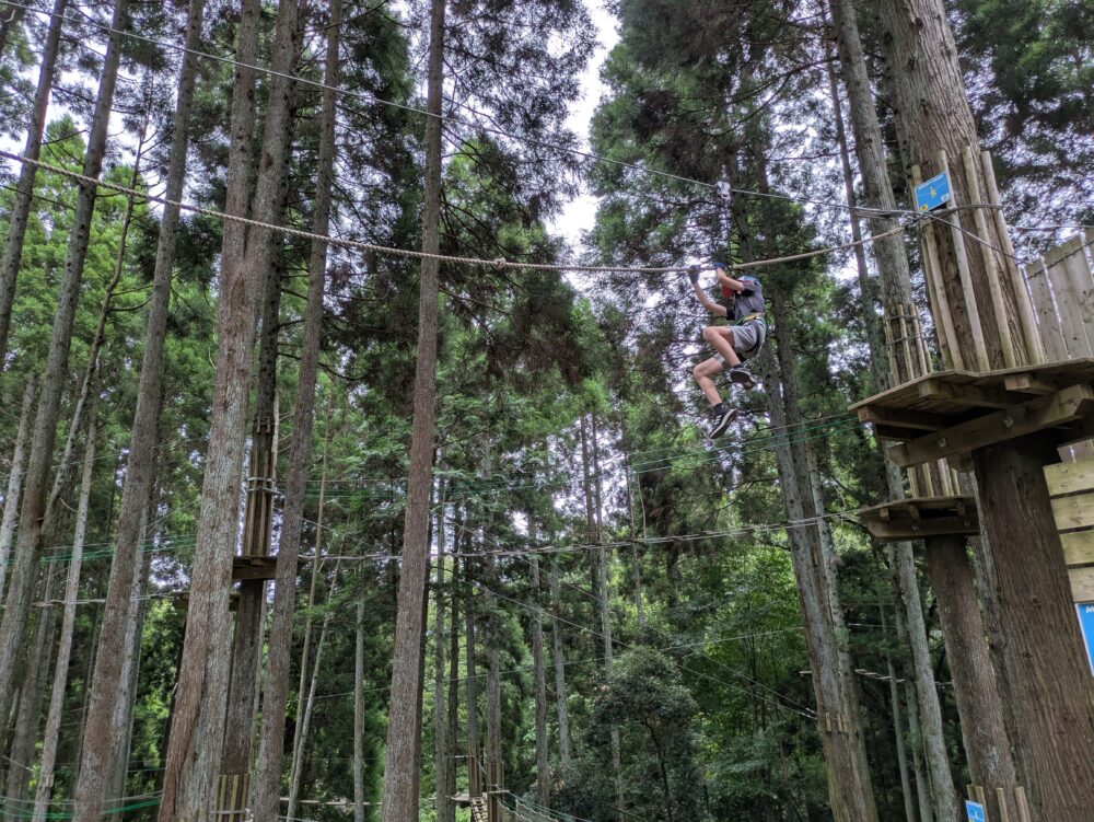 リソルの森のターザニアのキャノピーコースを満喫