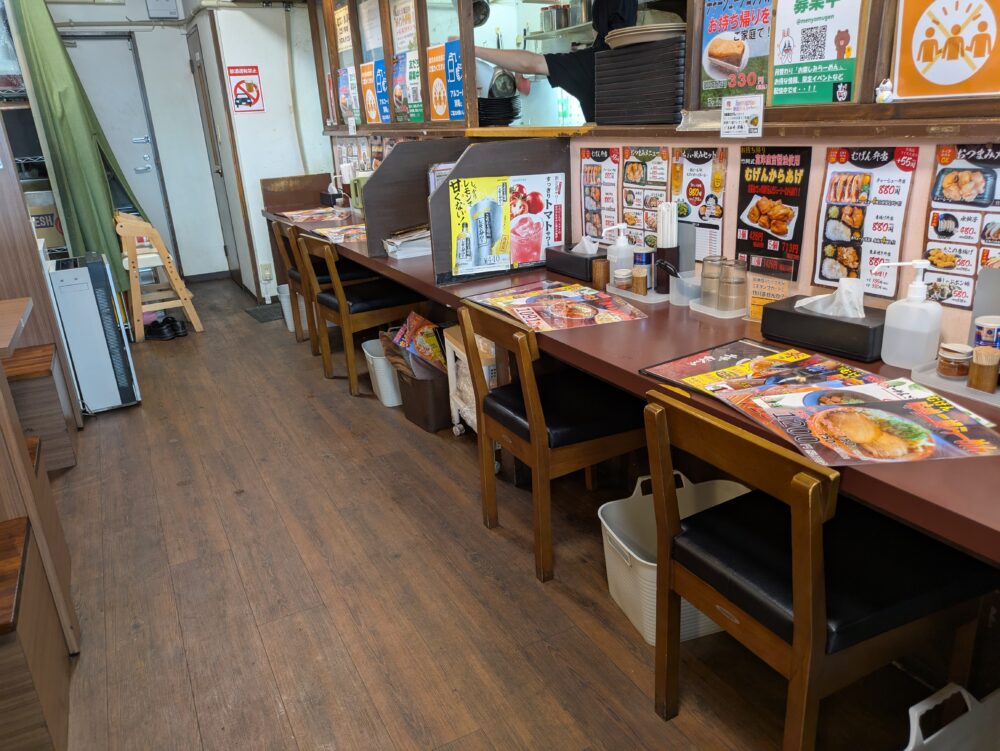 麺屋むげん茂原店のカウンター