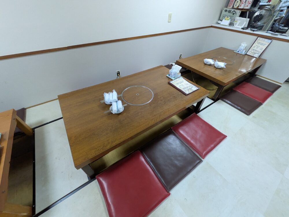冨ノ家の小上がり席