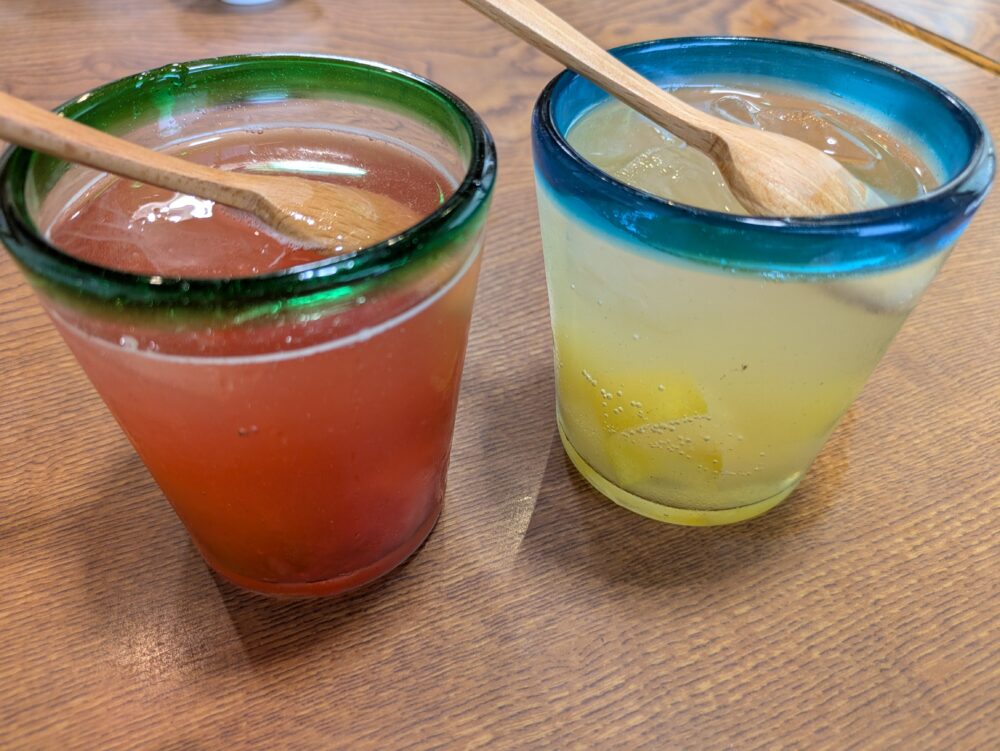 鮨笹元のまくわうりとプラムのジュース