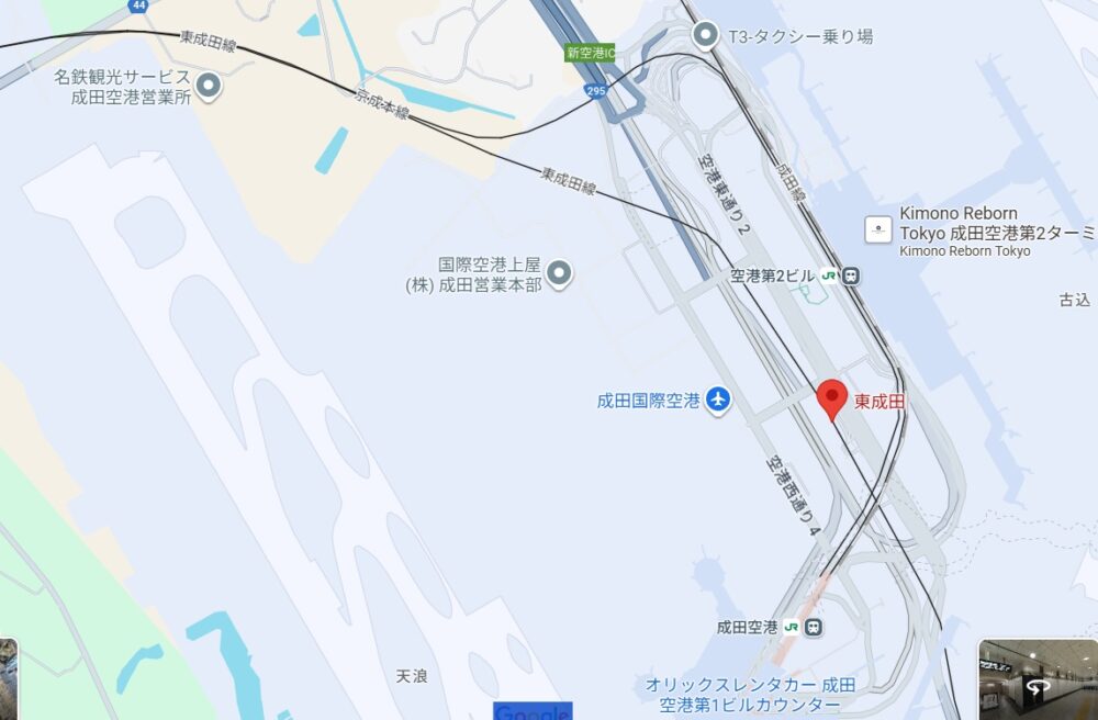 東成田駅の地図