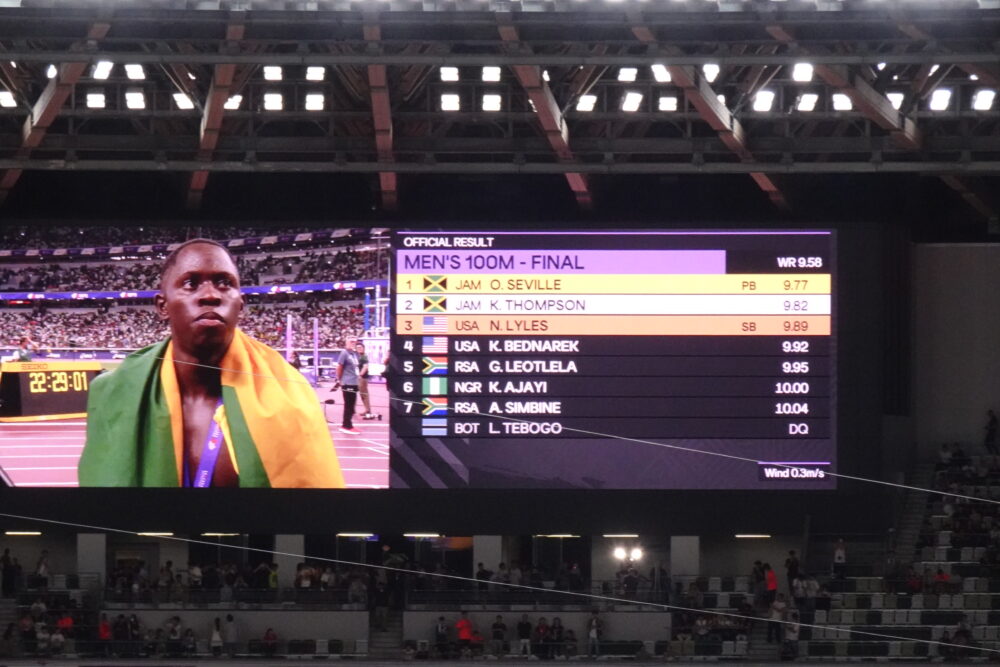 世界陸上の100mの結果