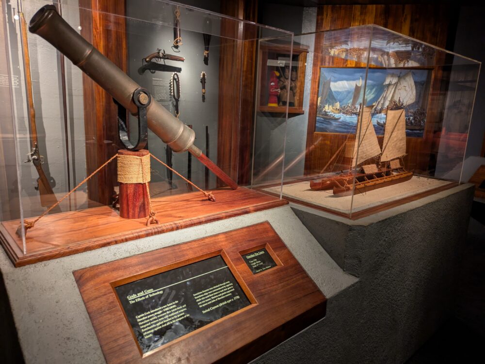 ハワイ陸軍博物館の武器の展示