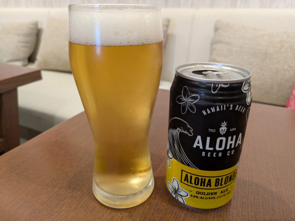 ホノルル空港サクララウンジハレのビール