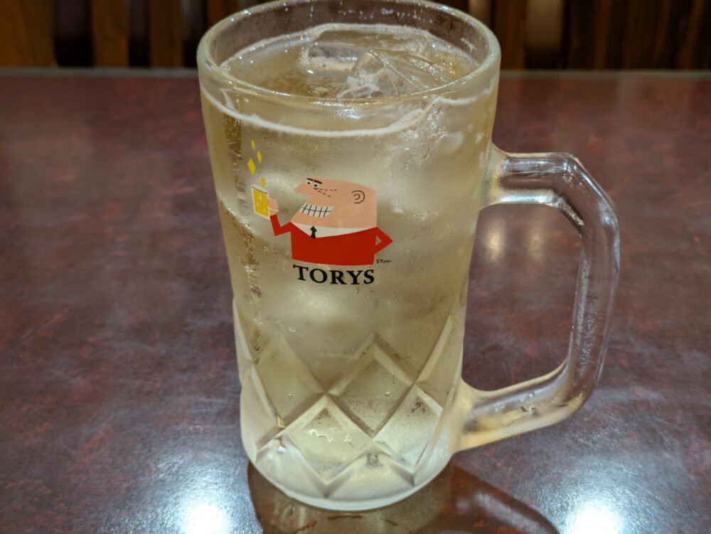 独一処餃子行徳店のハイボール