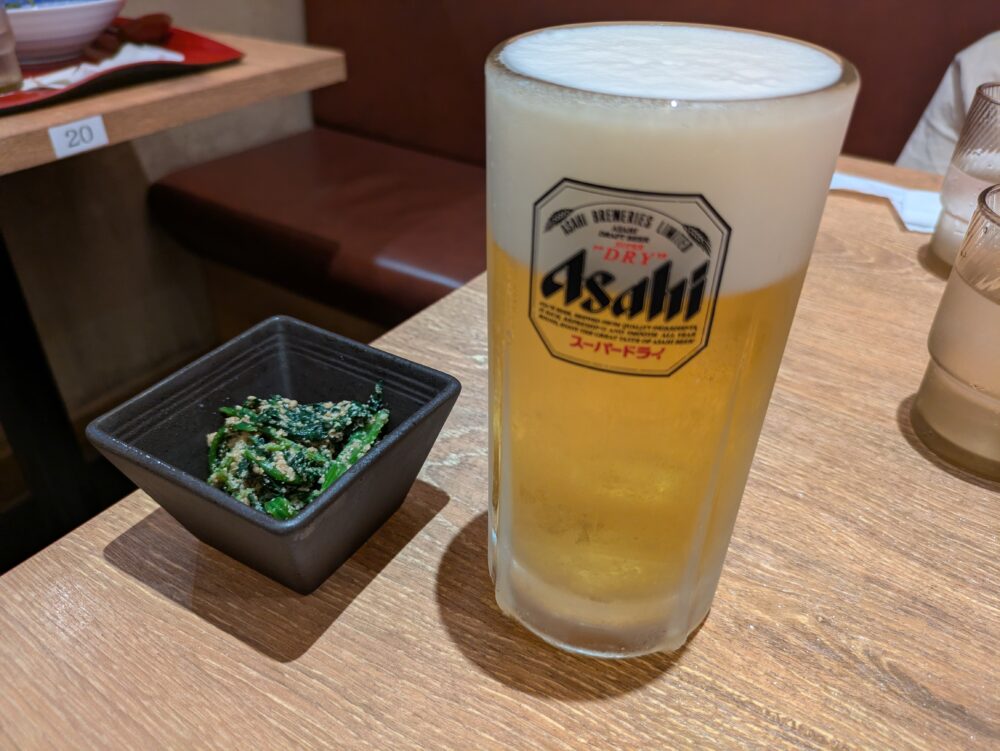 いろり庵上野店のビール