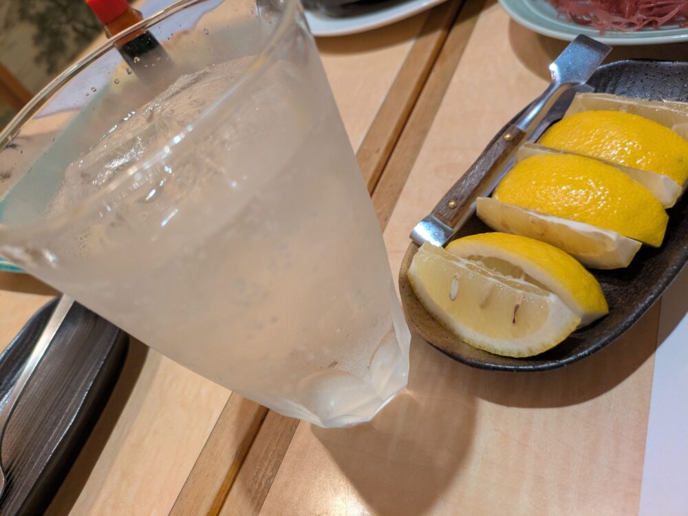 神田ッ子の富乃宝山ソーダ割り