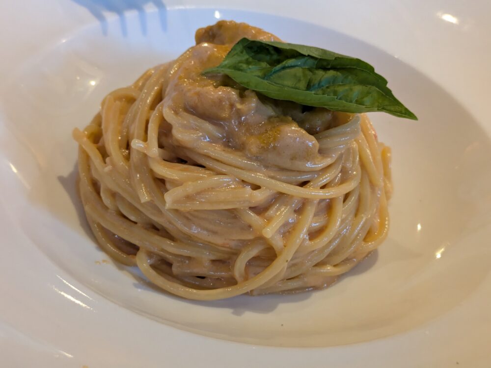 アランチーノディマーレのウニのパスタ