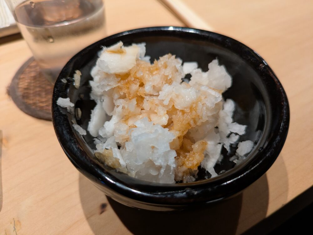 KIWAMIDININGの鳥しきと鳥さきの夢の競演の大根おろし