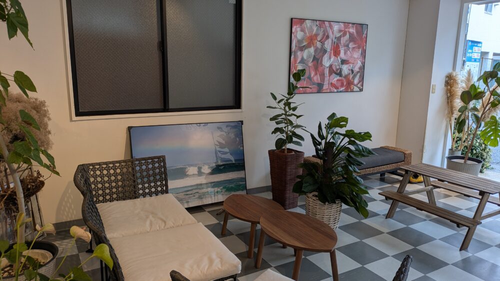 レインボーカフェのテラス席