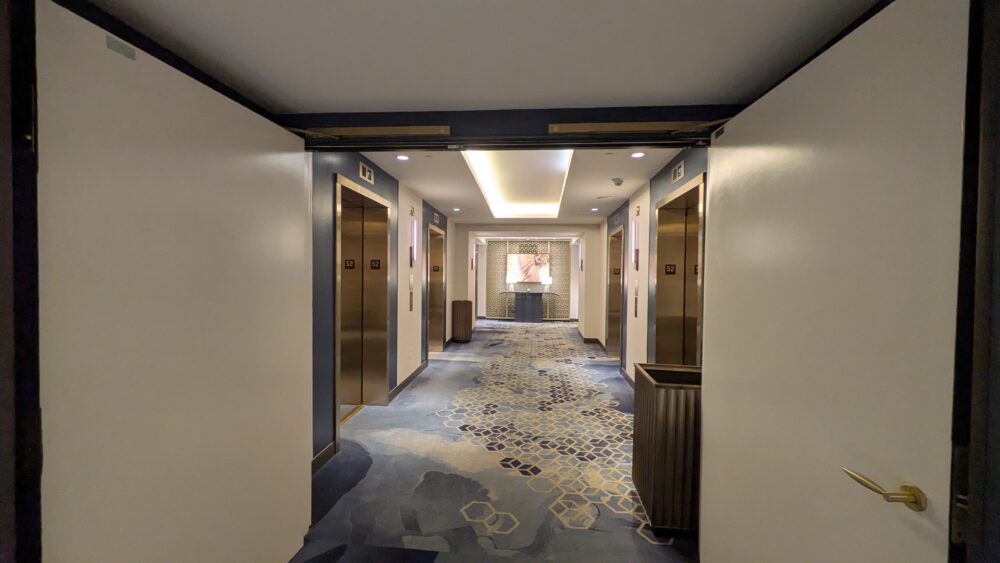 ラスベガスヒルトンアットザワールドのエレベーターホール