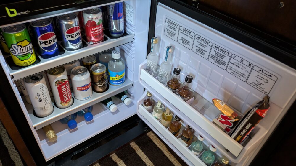 レッドロックリゾートの部屋の冷蔵庫